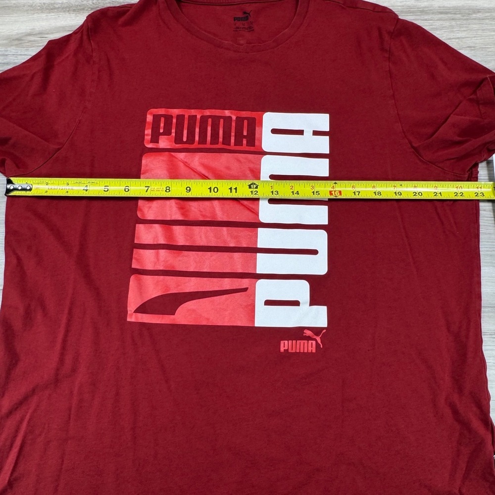 Puma Mens Red Graphic Logo Short Sleeve Crew Neck T-Shirt‎ XL 589271-22 - Picture 5 of 10